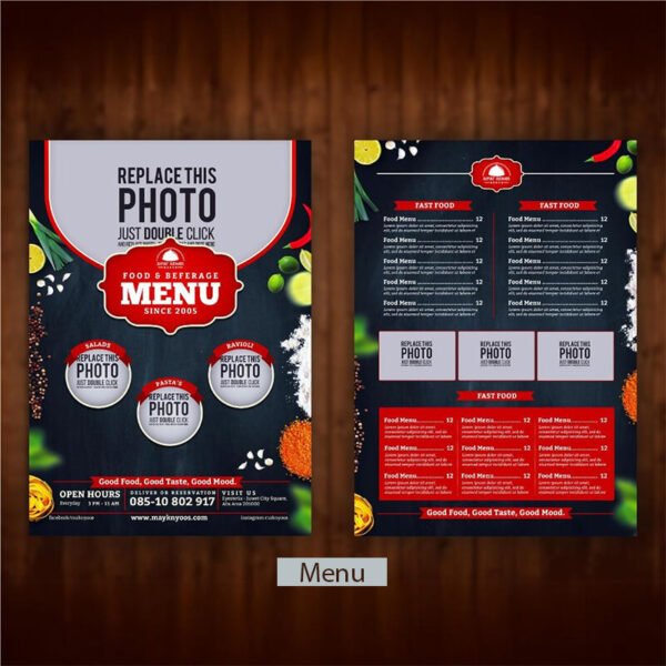 Custom menu printing