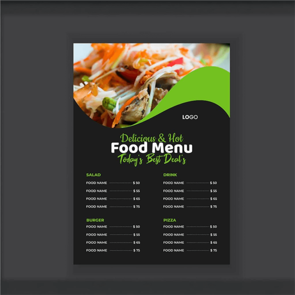 Menu card printing online