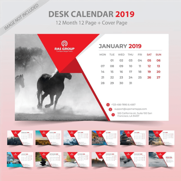 Table calendar printing cost